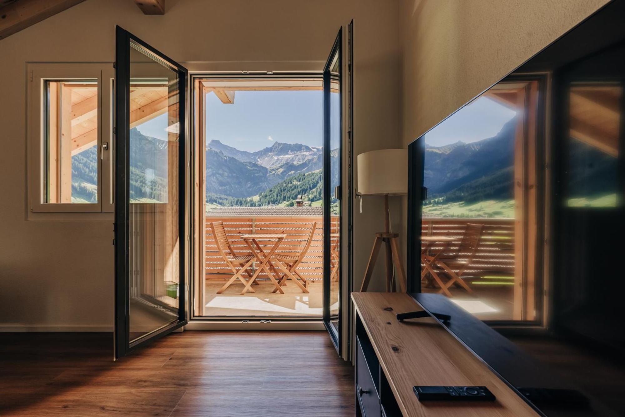Chuenislodge2- Zwei Balkone, Gemuetlicher Kamin, Top Aussicht Adelboden Exteriér fotografie